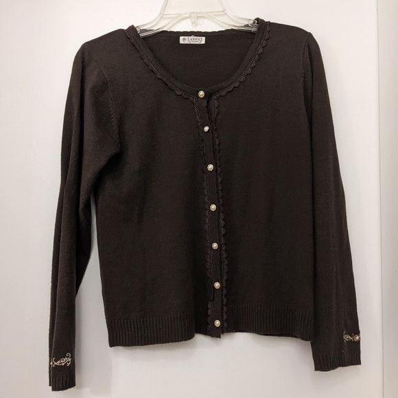 Axes Femme Brown Cardigan - Picture 1 of 3